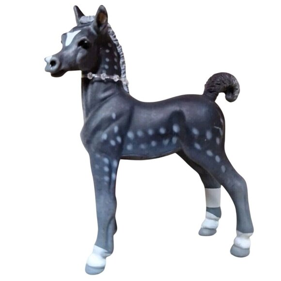 Safari Ltd Dapple Grey Arabian Foal Figure 3" W Tag 2307-29 Retired 1997 Vintage - Picture 1 of 12